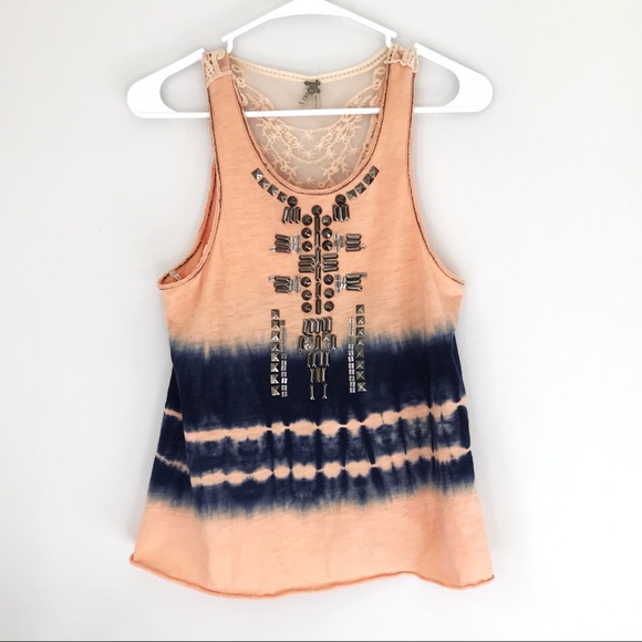 gimmicks by BKE Tops - *5 for $20* BKE Orange and Blue Tie Dye Top